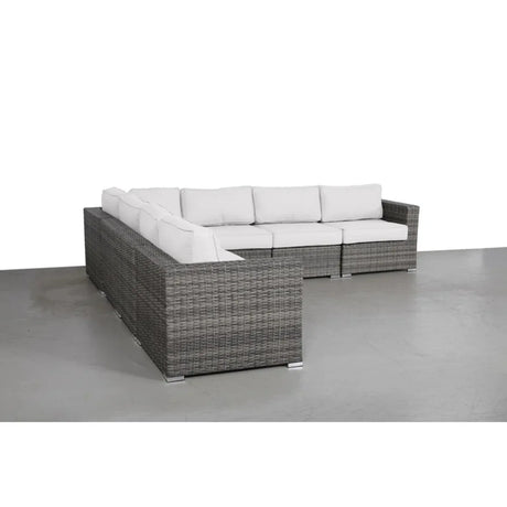 Weather-Resistant 122-Inch Wicker Outdoor Patio Sectional - Omega Lifestyles