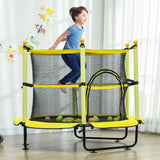 Kids 55-Inch Toddler Trampoline With Safety Enclosure Ball Pit - Omega Lifestyles