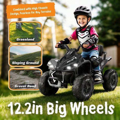 24V Kids Ride On Electric ATV With Remote Control - Omega Lifestyles
