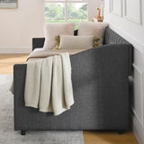 Twin Upholstered Tufted Daybed With Storage Drawers - Omega Lifestyles