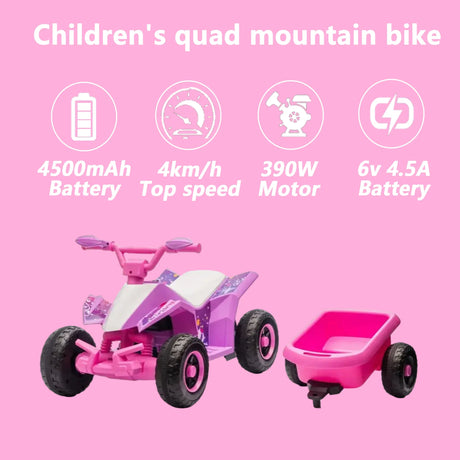 6V Battery Powered Kids Ride On ATV With Headlights - Omega Lifestyles