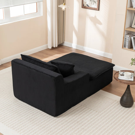 Corduroy Foam Right Armrest Chaise Lounge Chair - Omega Lifestyles