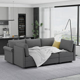 Modular 5-Seater Chaise Lounge Memory Foam Sofa - Omega Lifestyles