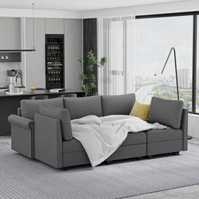 Modular 5-Seater Chaise Lounge Memory Foam Sofa - Omega Lifestyles