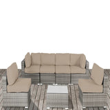 Luxury All-Weather Grey Wicker Outdoor Patio Sofa Set - Omega Lifestyles