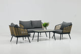 4-Piece PE Rattan Wicker Patio Sofa Set - Omega Lifestyles