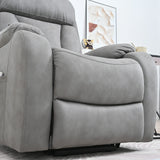 Power Lift Light Gray Fabric Recliner Chair With Remote - Omega Lifestyles