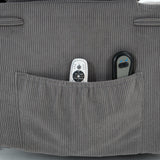 Medium-Firm Corduroy Remote-Controlled Heating Massage Recliner - Omega Lifestyles