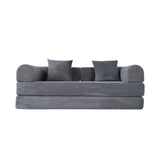 Foldable 3-Seat Soft Memory Foam Sofa Bed With Pillows - Omega Lifestyles