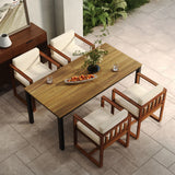 Acacia Wood Patio Dining Table And Chairs Set Of 5 - Omega Lifestyles