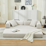 Corduroy Folding Sofa Bed With Foam Spring Mattress - Omega Lifestyles