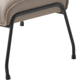 Khaki Top Grain Leather Accent Chair And Ottoman - Omega Lifestyles