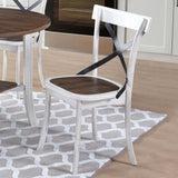 5-Piece Round Dining Set With X-Back Chairs - Omega Lifestyles