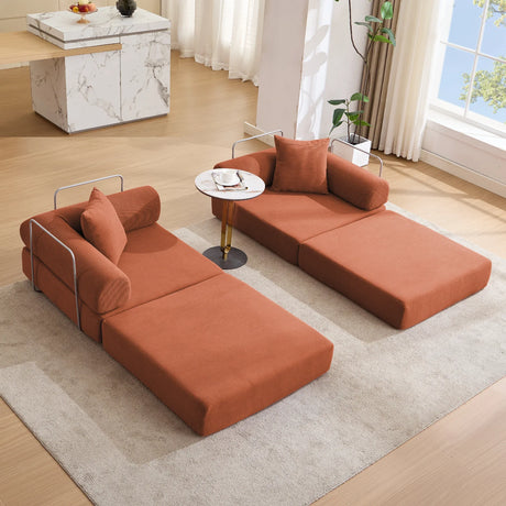 Modular Folding Convertible Corduroy Sofa Bed - Omega Lifestyles
