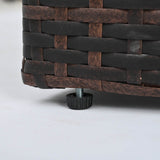 5-Piece Brown PE Rattan Outdoor Patio Furniture Set - Sleep Galleria