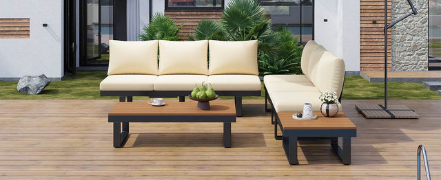 Adjustable Reclining Outdoor Sectional Patio Furniture Set - Omega Lifestyles