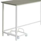 Space-Saving L-Shape Gray White Computer Desk With Storage - Omega Lifestyles