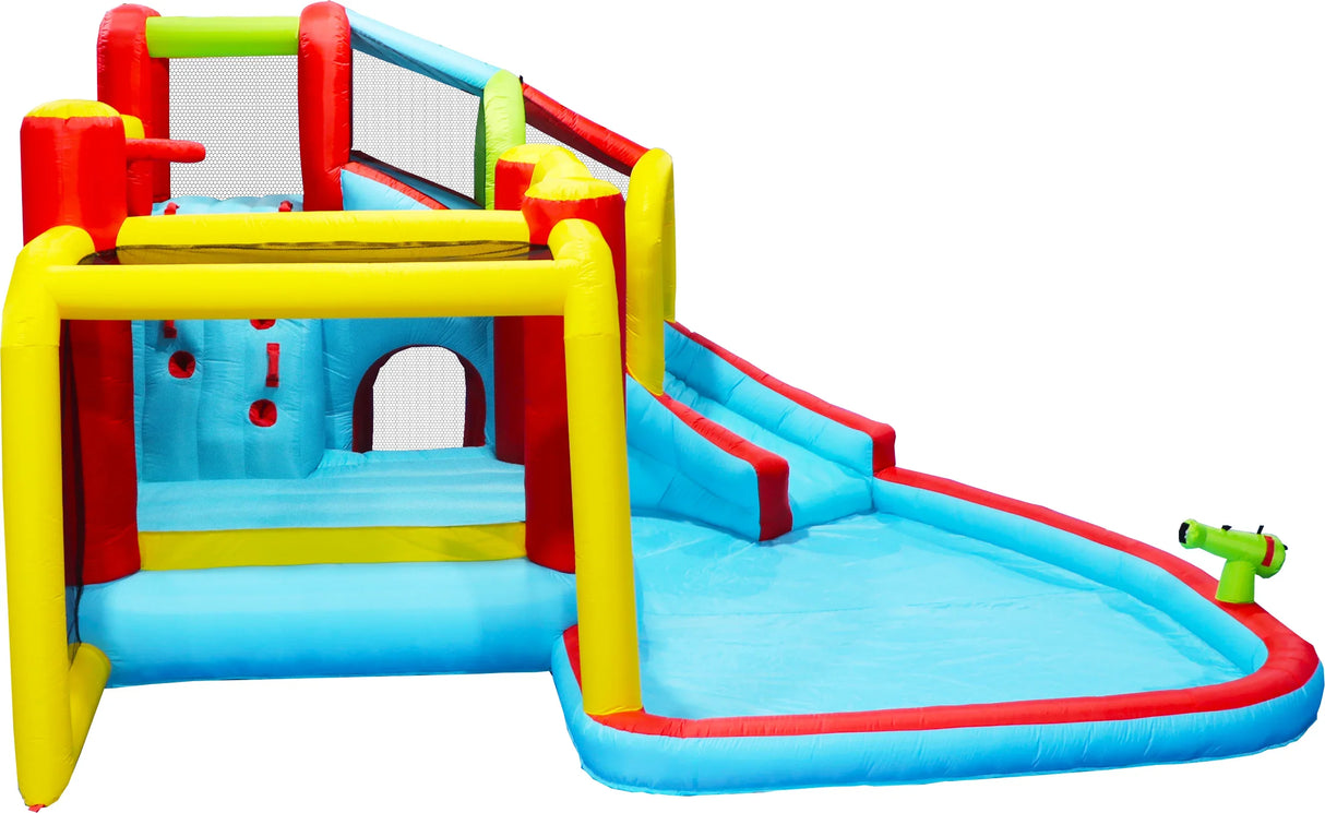 7-in-1 Inflatable Outdoor Water Park Bounce House - Omega Lifestyles