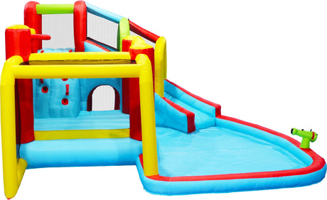 7-in-1 Inflatable Outdoor Water Park Bounce House - Omega Lifestyles