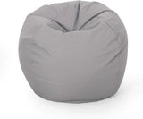 Light Gray Fabric Foam-Filled Bean Bag Chair - Omega Lifestyles