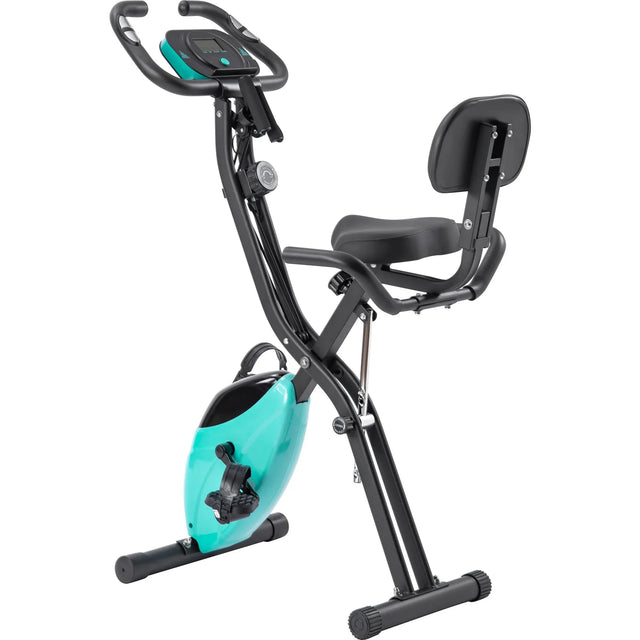 Folding Magnetic Resistance Exercise Bike With LCD Monitor - Omega Lifestyles