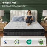 King Medium 10-Inch Cooling Gel Memory Foam Hybrid Mattress - Omega Lifestyles