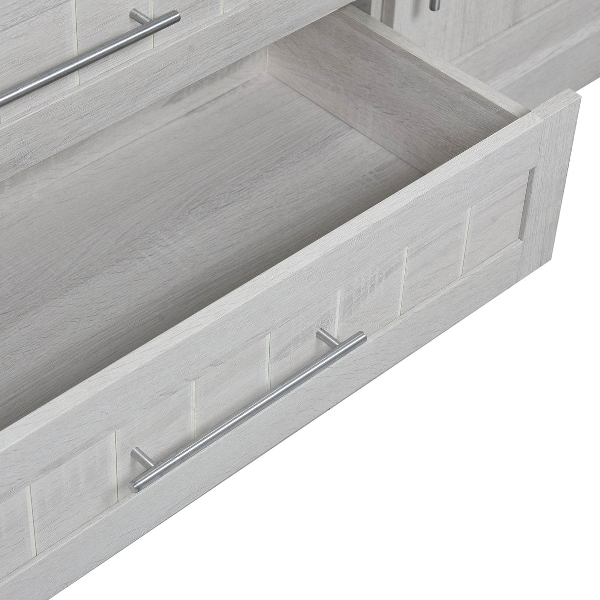 Classic White Solid Wood 4 Door Wardrobe With Drawers - Omega Lifestyles