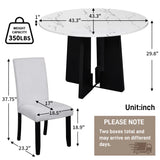 5-Piece Round Solid Wood Dining Table Set With Upholstered Chairs - Omega Lifestyles