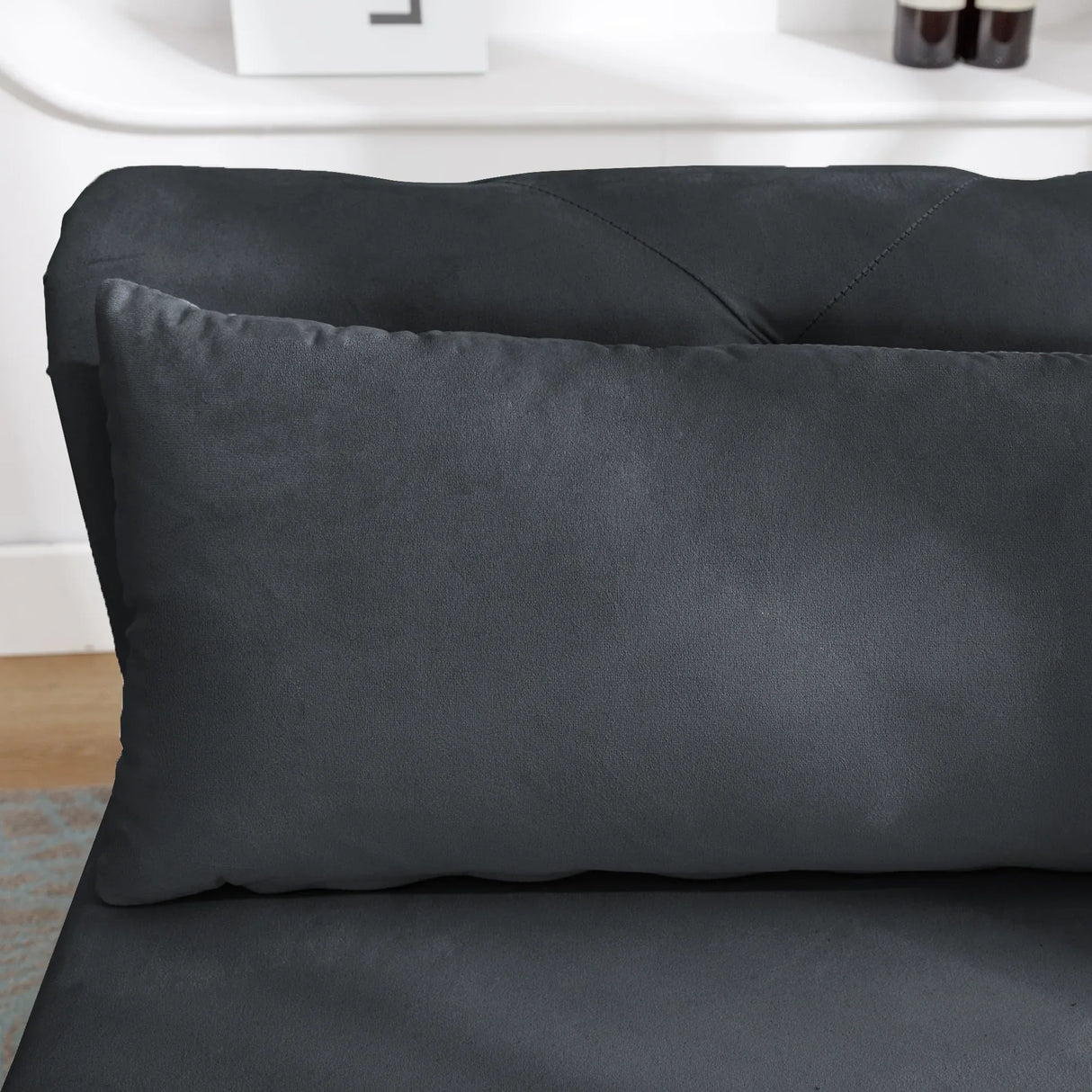 Classic Velvet Storage Chaise Lounge With Pillow - Omega Lifestyles