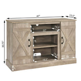 Farmhouse Gray Wash MDF Media TV Stand Fireplace - Sleep Galleria