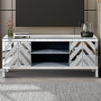 47-Inch Mirrored Dual Door TV Media Console - Sleep Galleria