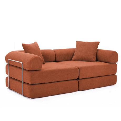 Modular Folding Convertible Corduroy Sofa Bed - Omega Lifestyles