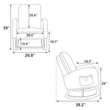 Mustard Boucle Foam Upholstered Nursery Rocking Chair - Omega Lifestyles
