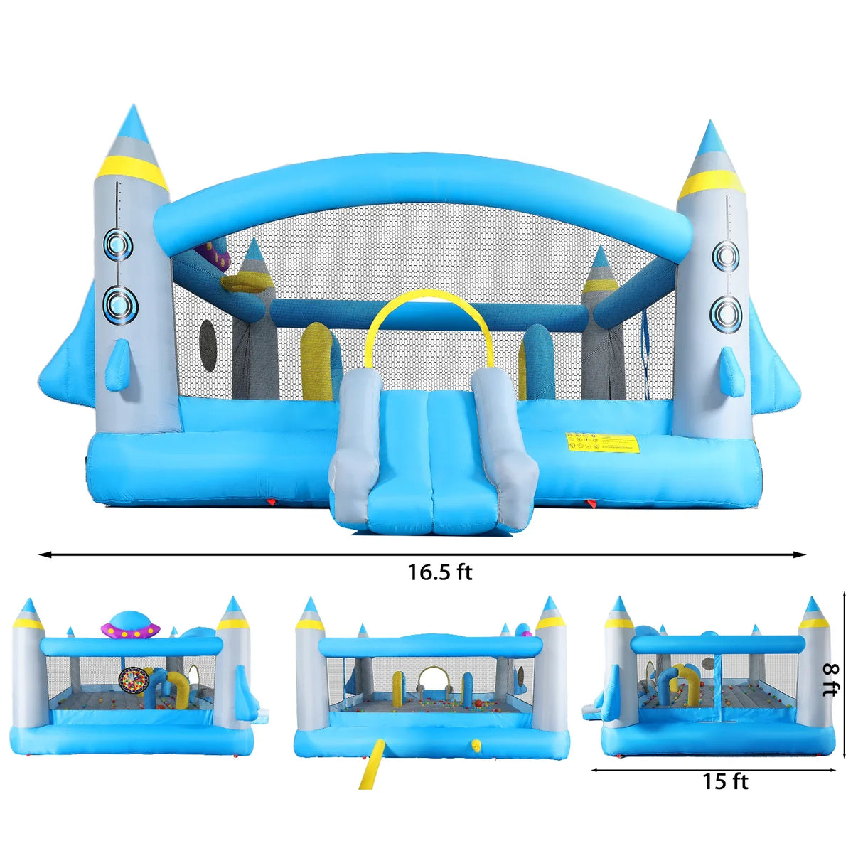 Multicolor Oxford Fabric Inflatable Jump N Slide Bouncer - Omega Lifestyles