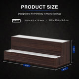LED Lighted Freestanding Walnut Bar Display Shelf - Omega Lifestyles