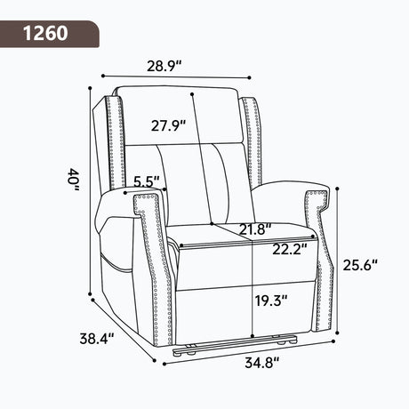 Antique Brown Faux Leather Medium-Firm Massage Recliner Chair - Omega Lifestyles