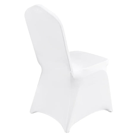 Stretch Spandex Universal White Folding Chair Covers 150PCS Pack - Omega Lifestyles
