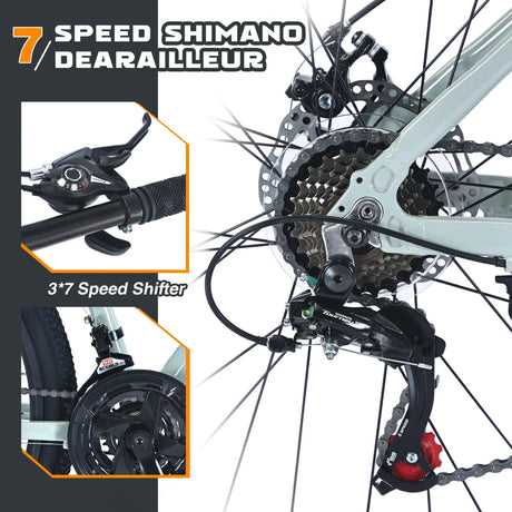 27.5-Inch 21-Speed Aluminum Alloy Mountain Bike - Omega Lifestyles