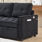 Chenille Reclining Sleeper Sofa Bed With Storage - Omega Lifestyles