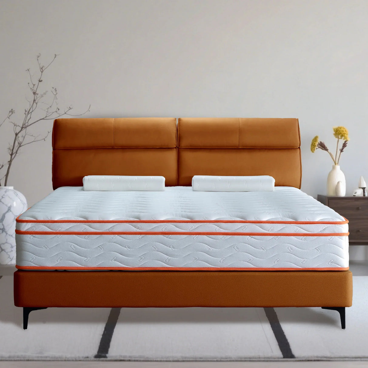 King Medium Firm 12-Inch Hybrid Memory Foam Mattress - Omega Lifestyles