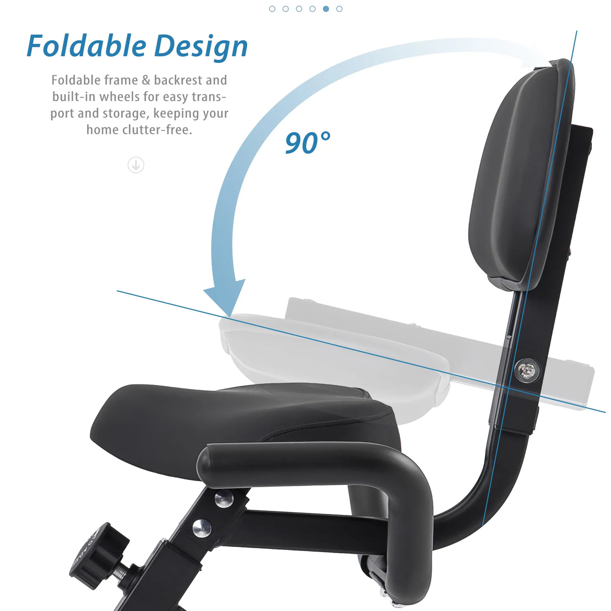 Folding Magnetic Resistance Adjustable Upright Recumbent Exercise Bike - Omega Lifestyles