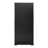 Fluted Freestanding Kitchen Pantry Cabinet With Drawers - Omega Lifestyles