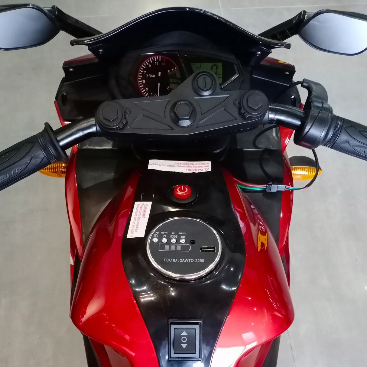 12V Kids Electric Motorcycle With Training Wheels and Lights - Omega Lifestyles