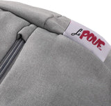 Light Gray Fabric Foam-Filled Bean Bag Chair - Omega Lifestyles