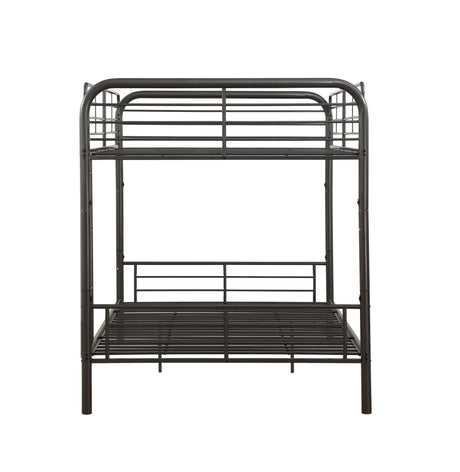 Gunmetal Full Over Full Metal Bunk Bed Frame - Omega Lifestyles