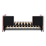 Twin Upholstered Daybed With Pop-Up Trundle Pink - Omega Lifestyles