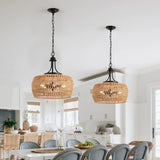 Boho Hemp Rope Hand-Woven Pendant Light - Omega Lifestyles