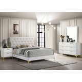 Modern Glam 4-Piece Upholstered Queen Bedroom Set