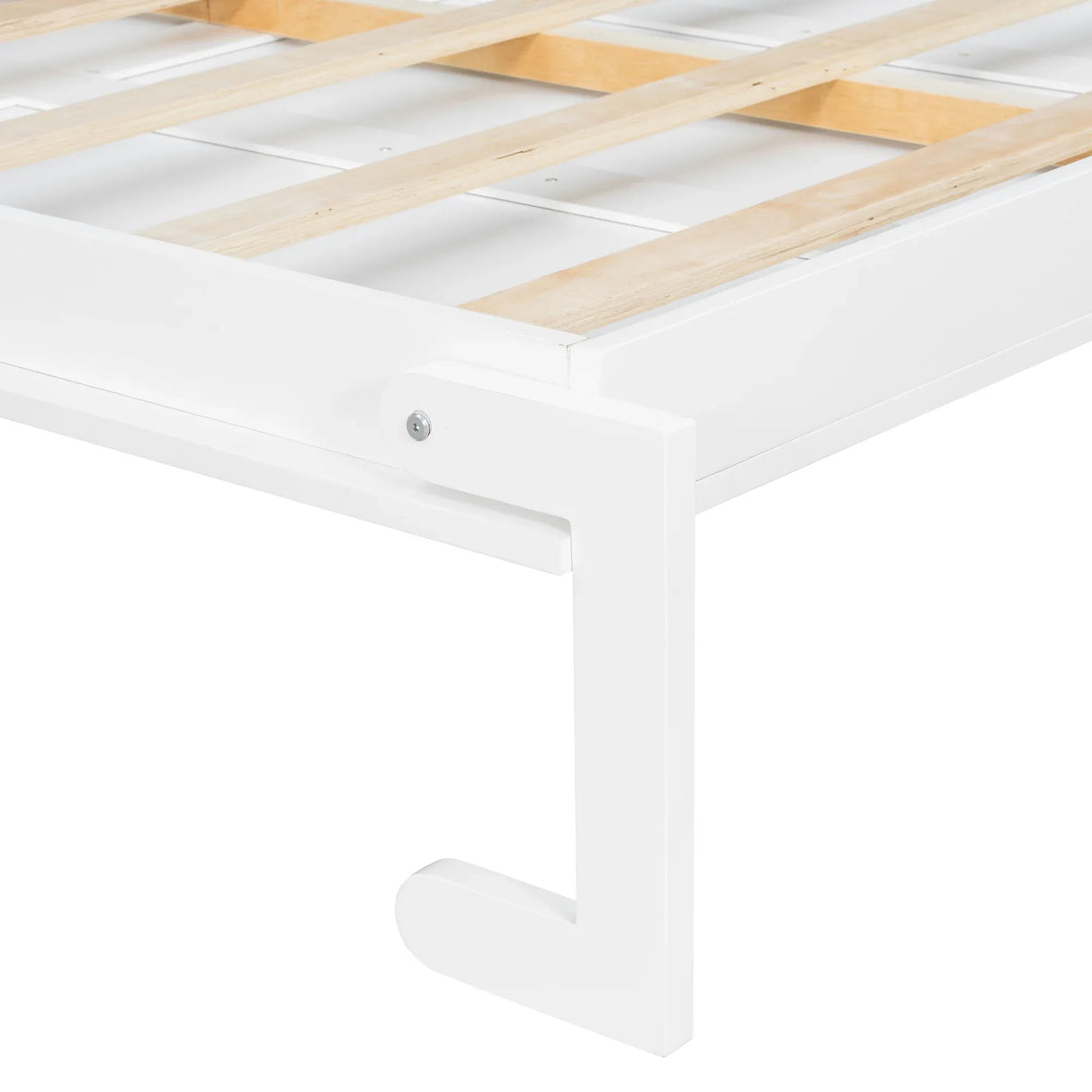 Queen Murphy Bed Wall Bed With Shelves White Solid Wood - Omega Lifestyles