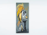 Oversized Grey Hand-Painted Canvas Wall Painting - Omega Lifestyles